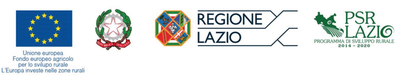loghi dell'Unione Europea, della Repubblica Italiana, della Regione Lazio e del PSR